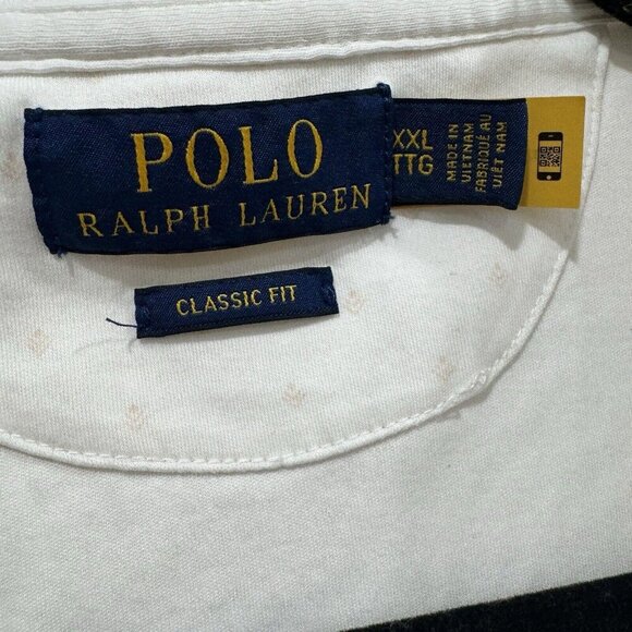 Polo Ralph Lauren Polo Shirt Classic Fit Design Mens 2XL Whit - Picture 5 of 6